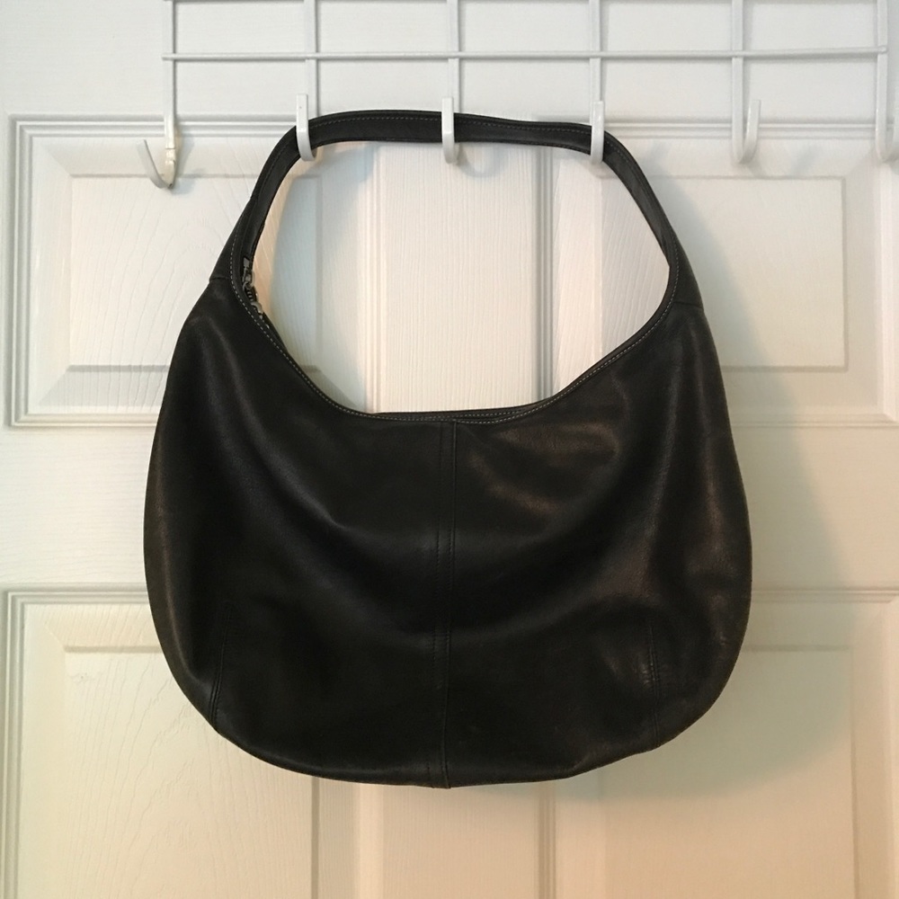 Coach Black Leather Bag 16x10